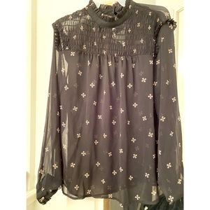Who What Wear Cross Pattern Blouse